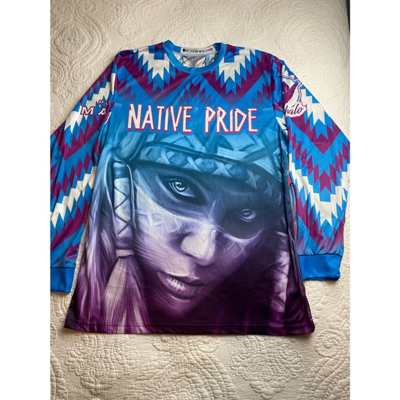Native Pride 3D Print Men's Long Sleeve Size Outdoor Shirt Size XL - Picture 1 of 8